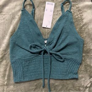 SOLD | Urban Outfitters Green Tie front Crop Tank Top, Size